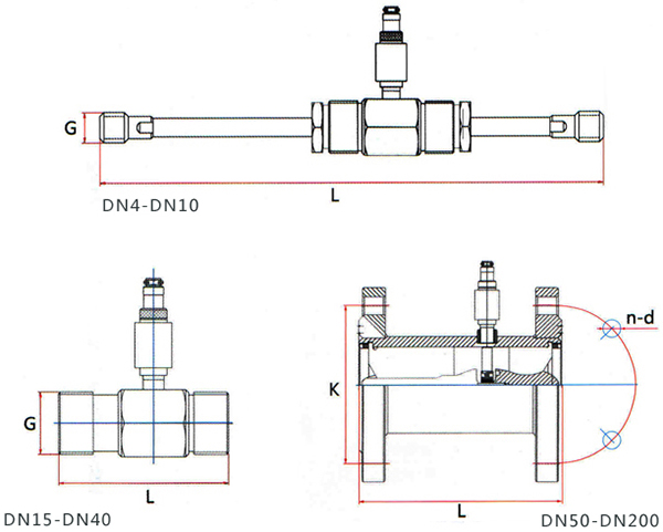 dn15渦輪流量計(jì)外形圖